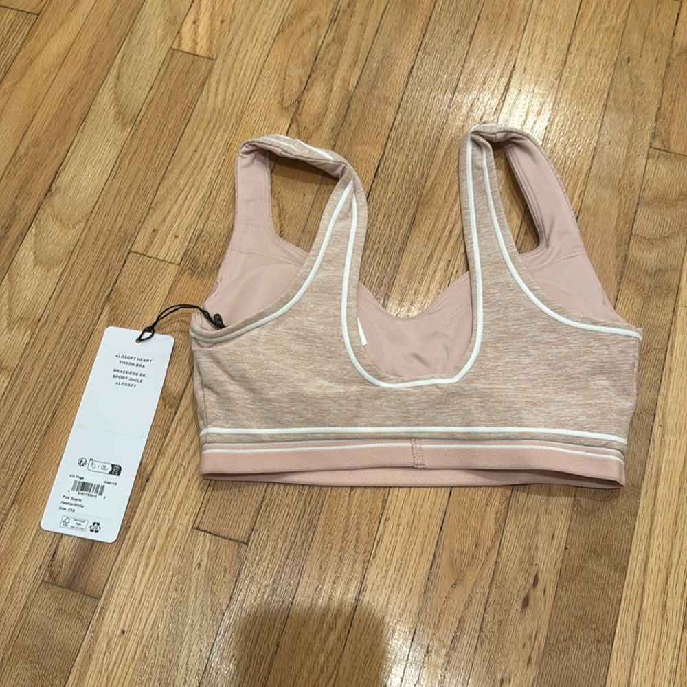 ALO Yoga Alosoft Heart Throb Bra pink quart xxs - Picture 4 of 4